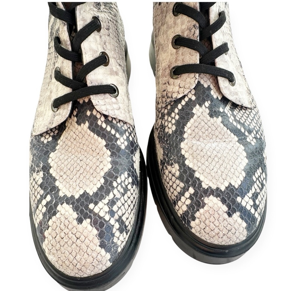 Stuart Weitzman Mckenzee Python Leather Combat Bo… - image 6